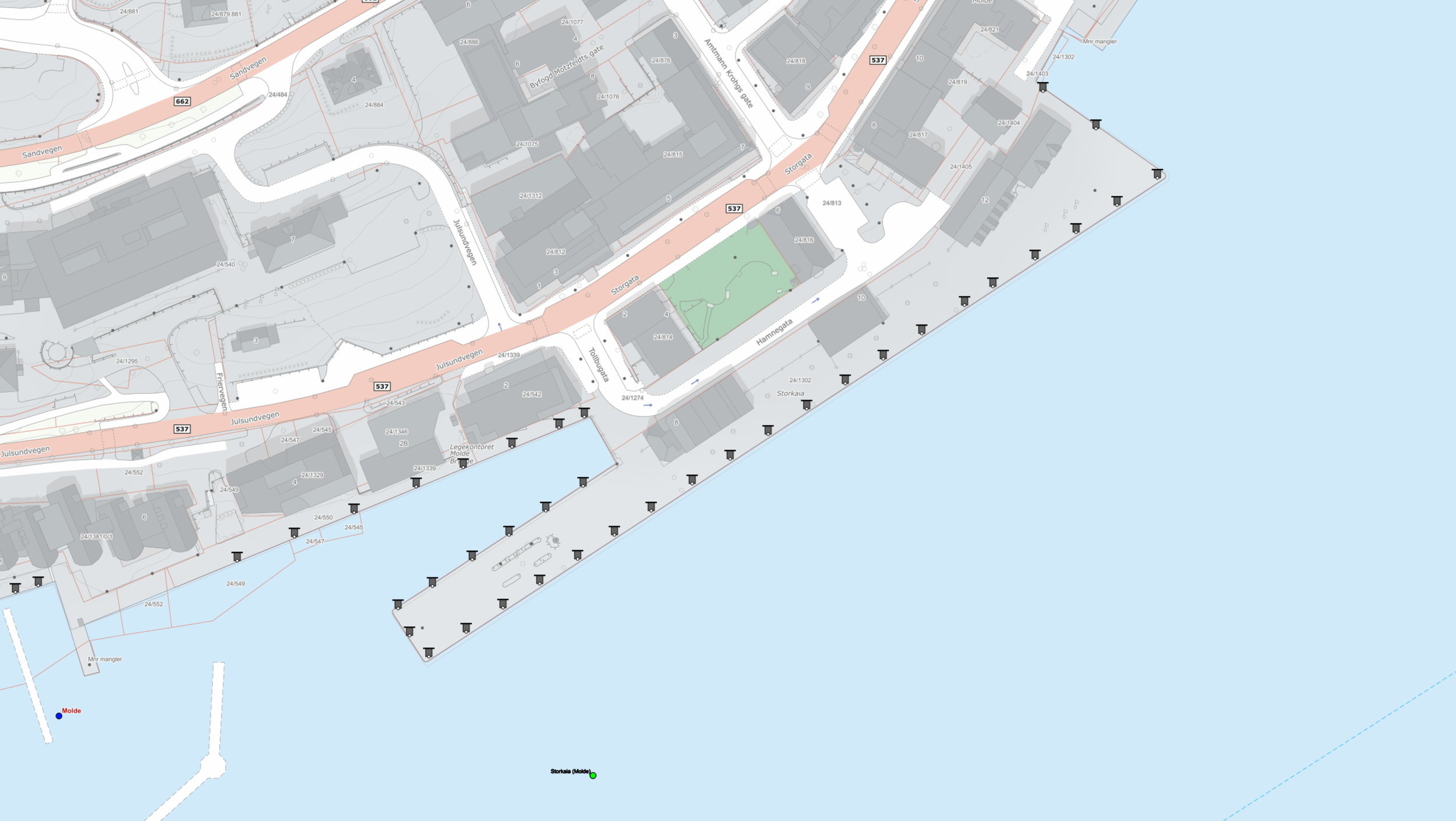 Kart over Storkaia, Molde
