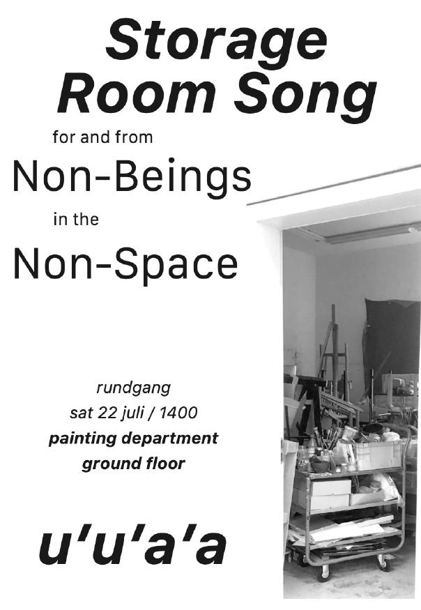 Storage Room Song for and from Non-Beings in the Non-Space