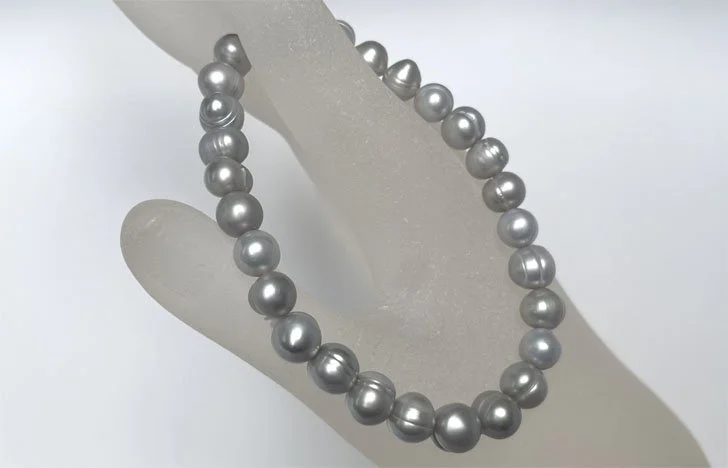 9mm Grey Cultured Freshwater Pearl Bracelet