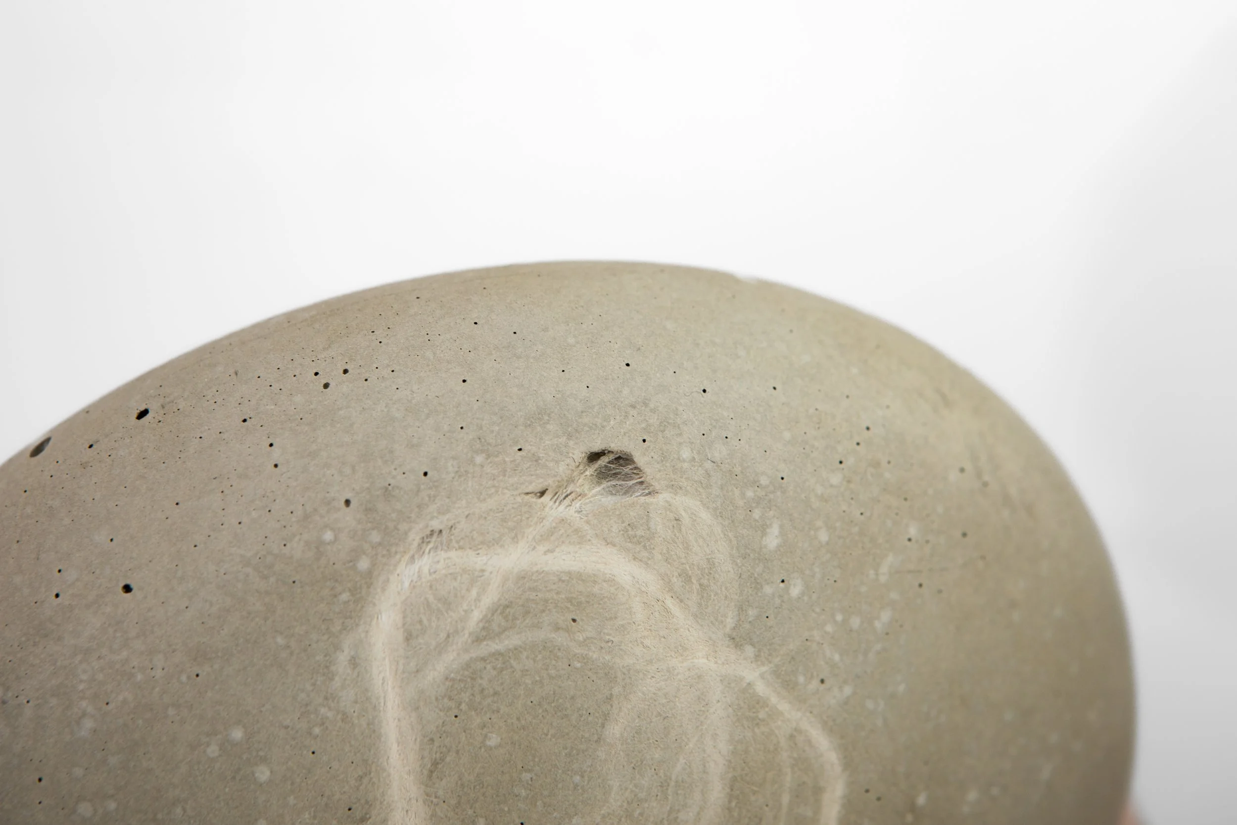 Poppy Lennox, Ascendancy I, 2025, Concrete and raw silk slivers, 20cm diameter © Georgie Beattie (detail 2).jpeg