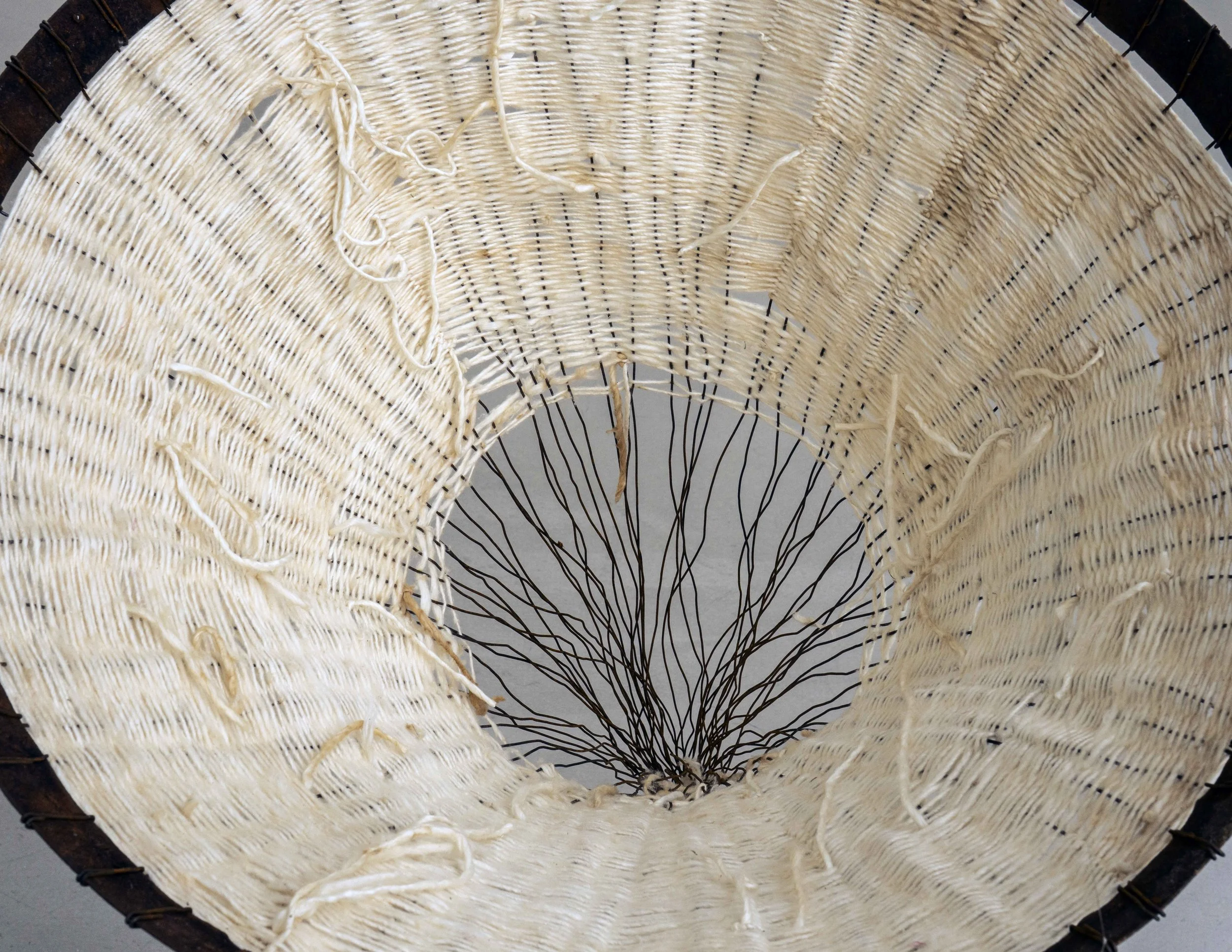 Poppy Lennox, A Collective Sentience, Salvaged metal and pure silk, 60cm D x 148cm H, 2026_detail 3.jpg