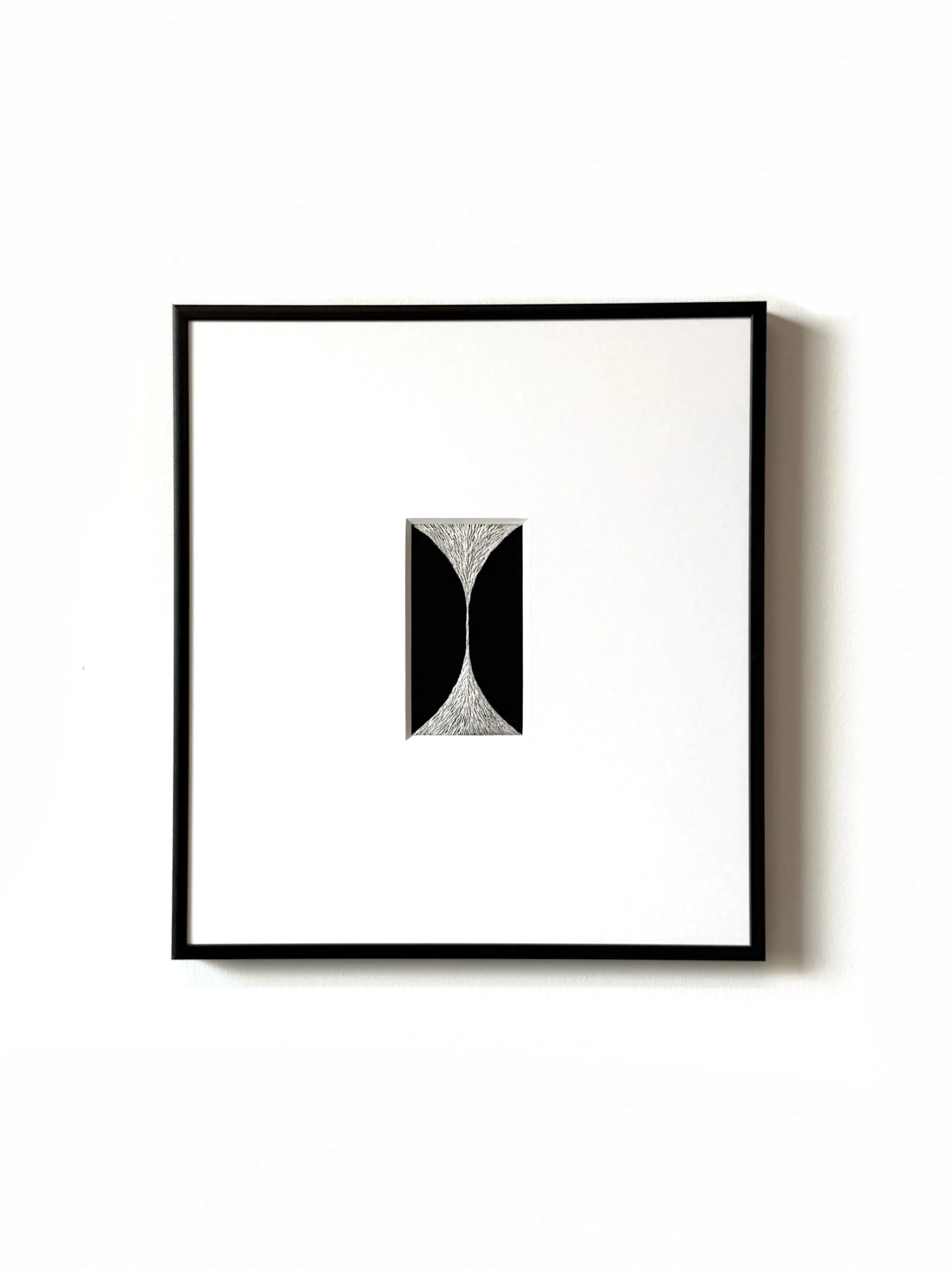 'Origin Spectrum', Acrylic and pure silk thread on paper, 30 x 28 cm, 2025