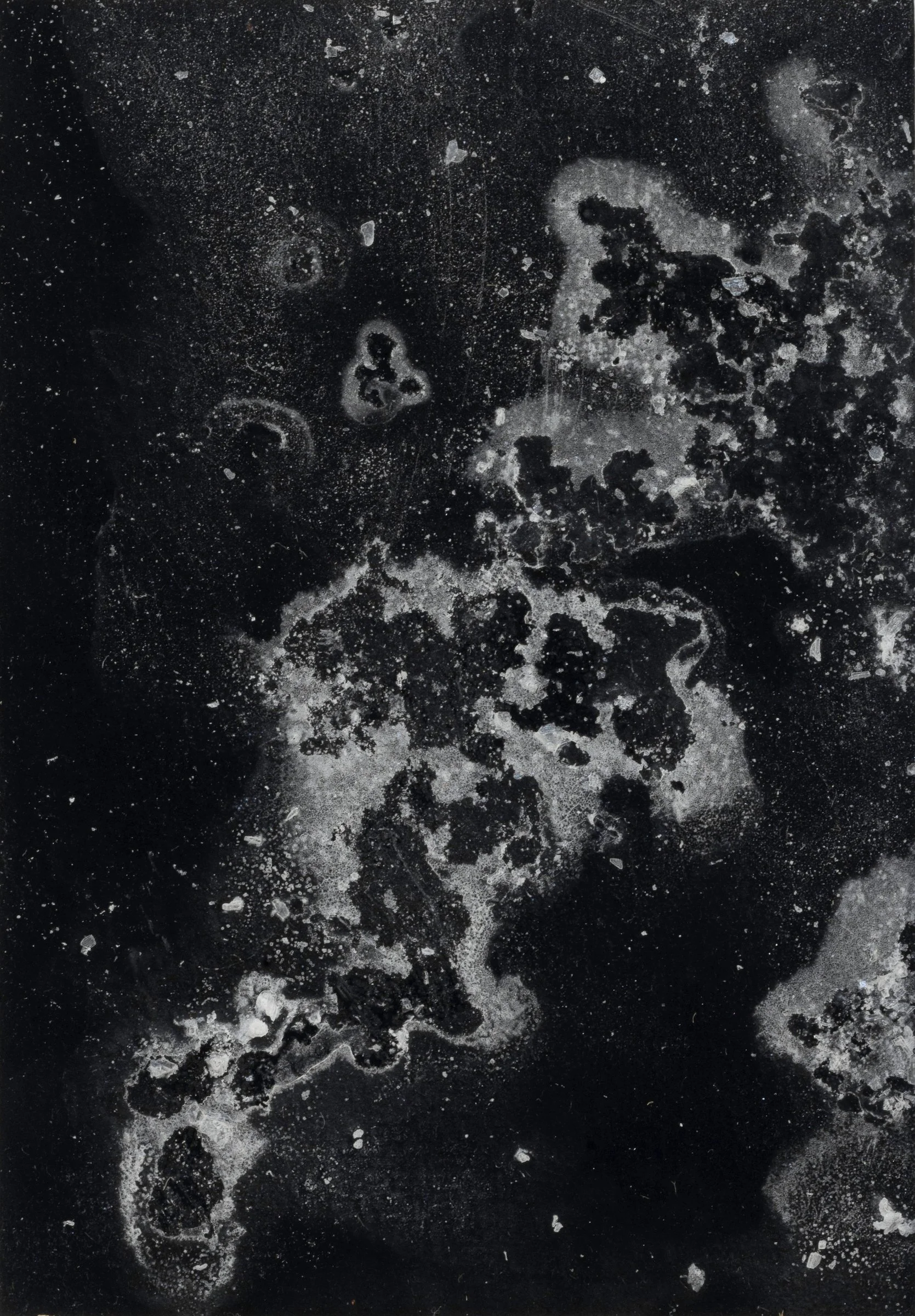 Poppy Lennox, 'Origin' (Study IV), Acrylic and crystallised salt on paper, 30 x 28 cm,  2024_close up.JPG