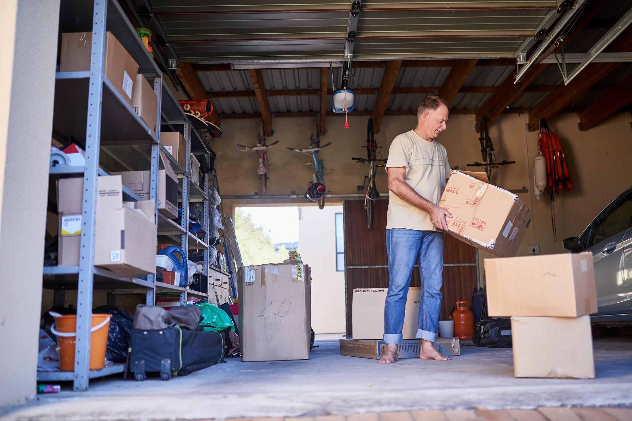 Residential garage cleanout and junk removal service in Maple Grove MN by Twin Cities Cleanouts.