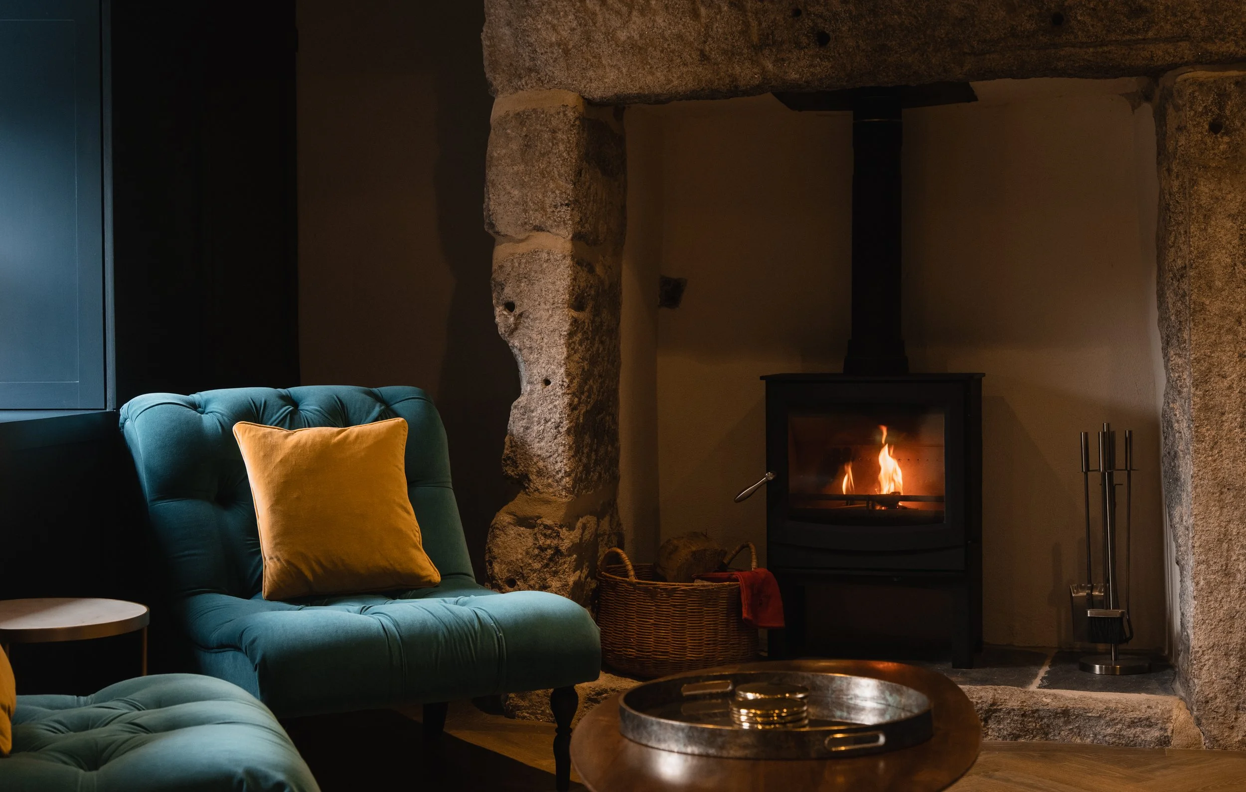  As the fire flickers gently, the snug becomes a quiet sanctuary of warmth and comfort. It is the perfect place to unwind, wrapped in stillness, as the outside world fades away.