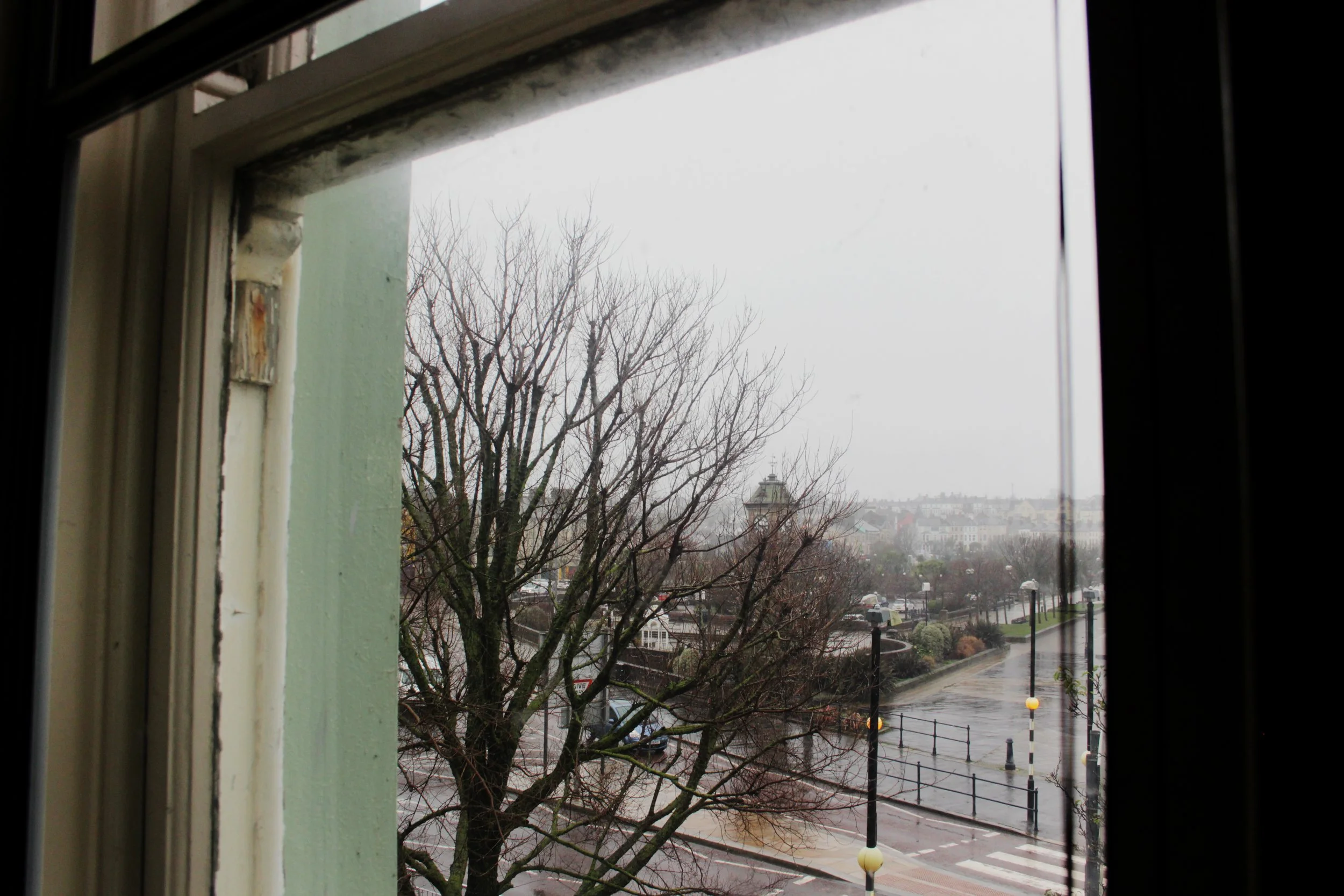 The View from what used to be The Bank Manager's son's bedroom.  Now a seating area opposite the kitchen in the Drawing Room