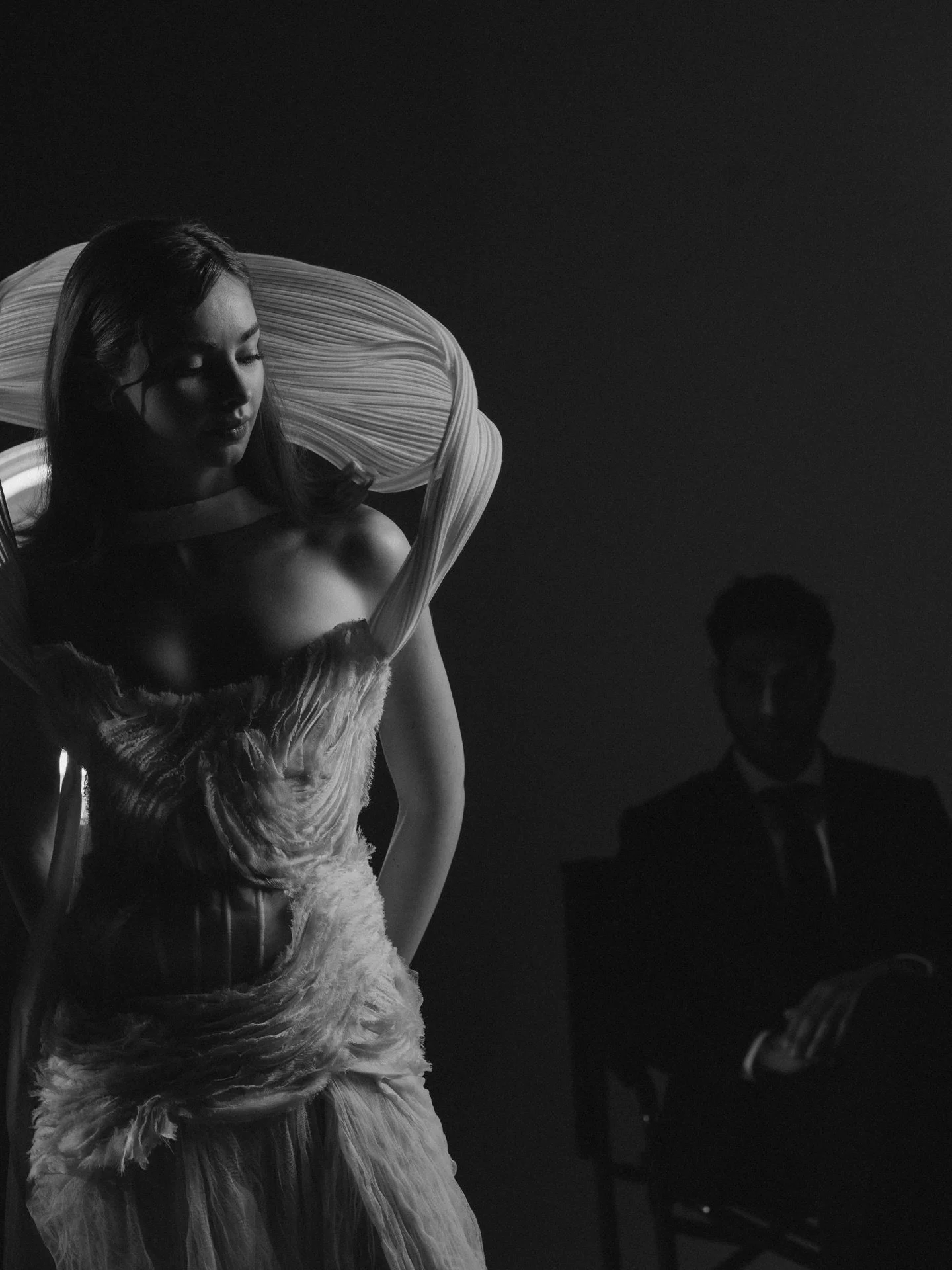 Natalie and Fab on the beautiful and very special mentoring with @jennifermoher 🖤
Jennifer transformed the location into a cinematic set up and shared with us her unique vision ✨

Workshop Leader: @jennifermoher 
Workshop: @photographyfarm 
Dresses: