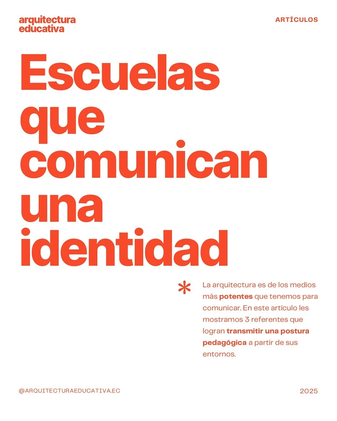 &iquest;Alguna vez imaginaste una escuela con infraestructura que comunique su esencia pedag&oacute;gica? 🌿

Muchos directores comparten ese deseo, y hacerlo posible comienza por definir los principios educativos y traducirlos en una arquitectura qu