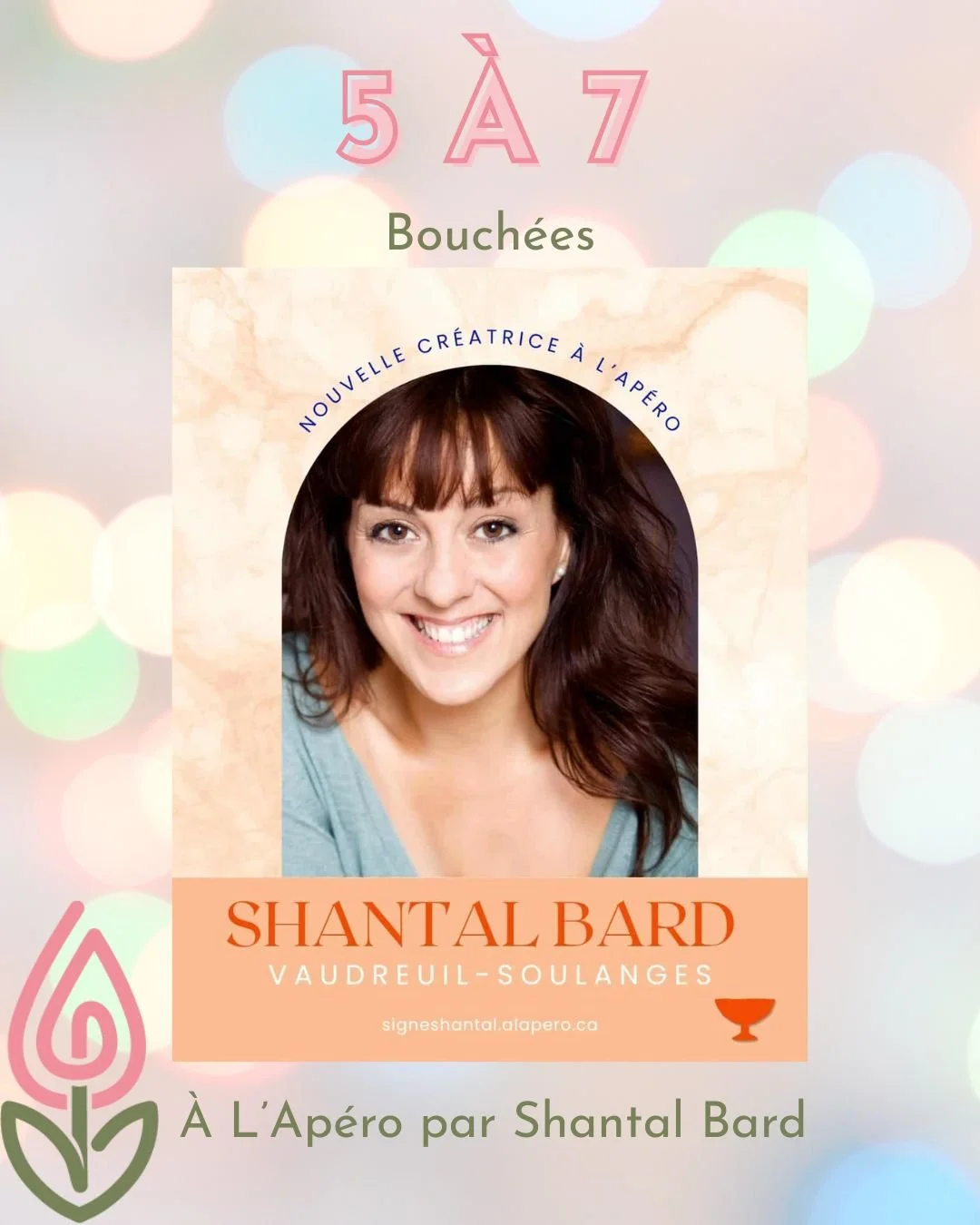 📍 Fleuriste Les Coteaux &mdash; Soir&eacute;e d&rsquo;ouverture, 14 novembre &agrave; 17h

🍸 &Agrave; L&rsquo;AP&Eacute;RO sign&eacute; Shantal sera de la f&ecirc;te ce vendredi pour r&eacute;galer vos papilles!
Les bouch&eacute;es de Shantal Bard 