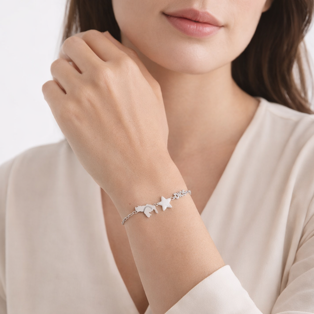 Star of Faith Bracelet-Sterling Silver 925