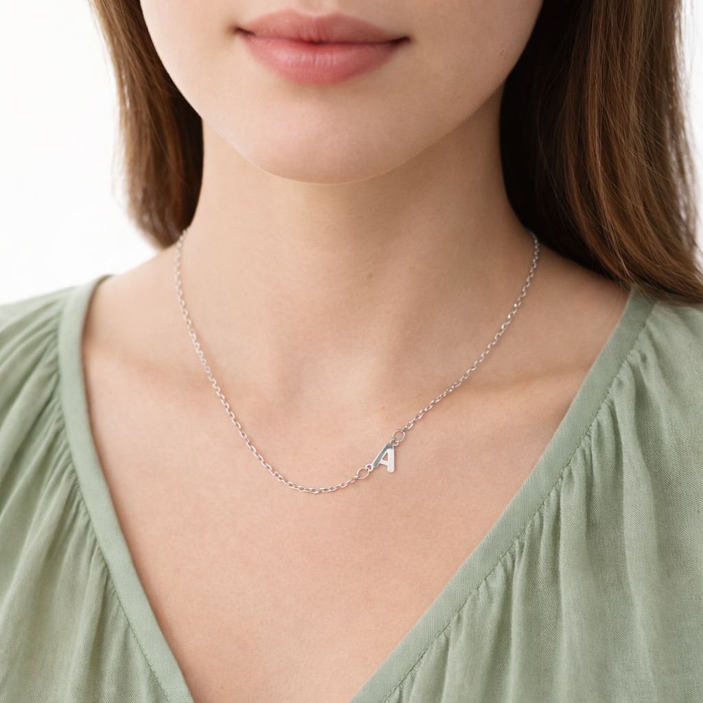 Necklace  “Connected Letters” Silver 925