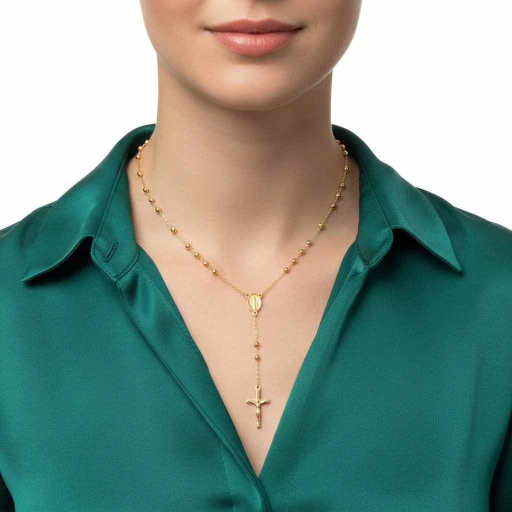 “Eternal Faith” Rosary Chain 18K Gold