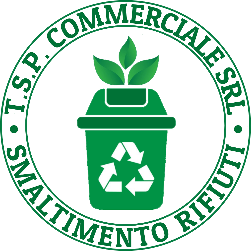 Logo di riciclo con una pianta in un contenitore verde.