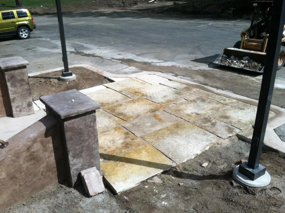 recent lawn maintenance project