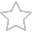 Grey star outline on a white background