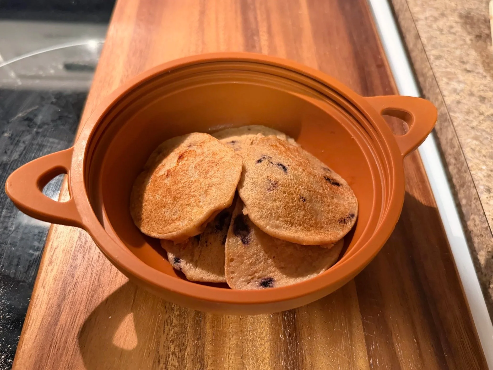 Banana Blueberry Baby Pancakes