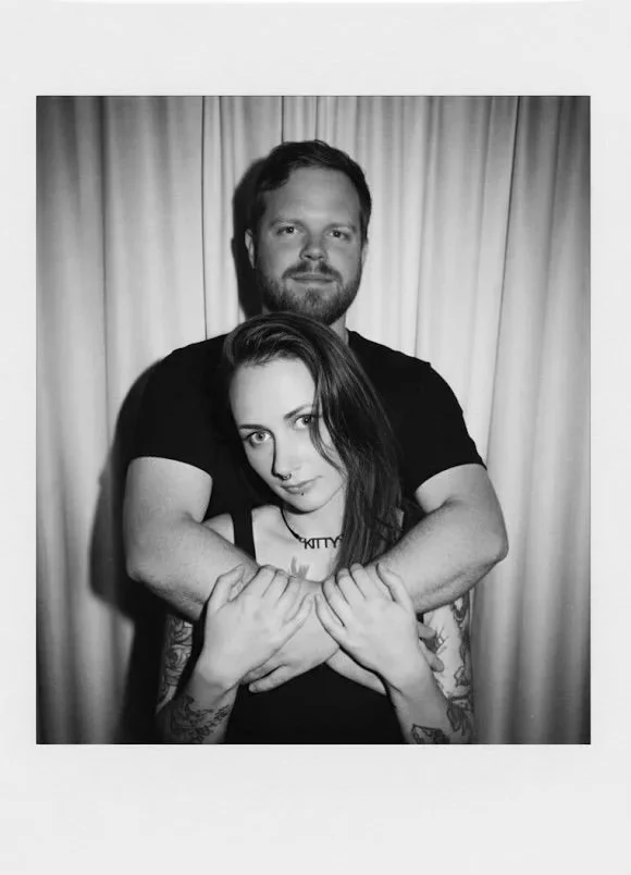 Founders of Mourningstar Co. photographed together in a minimalist studio setting.