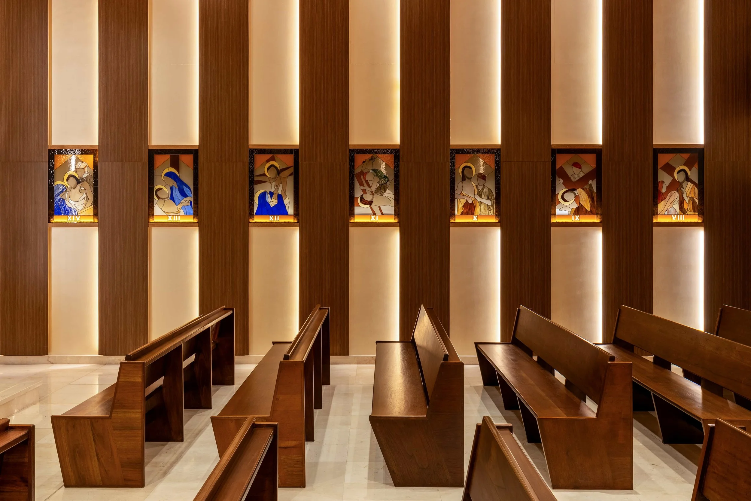 Chapel interior at Antonio Nariño, Bogotá — Social project by Matita Interior Architecture
