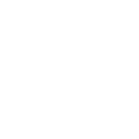 White icon of tooth with crossed lines.