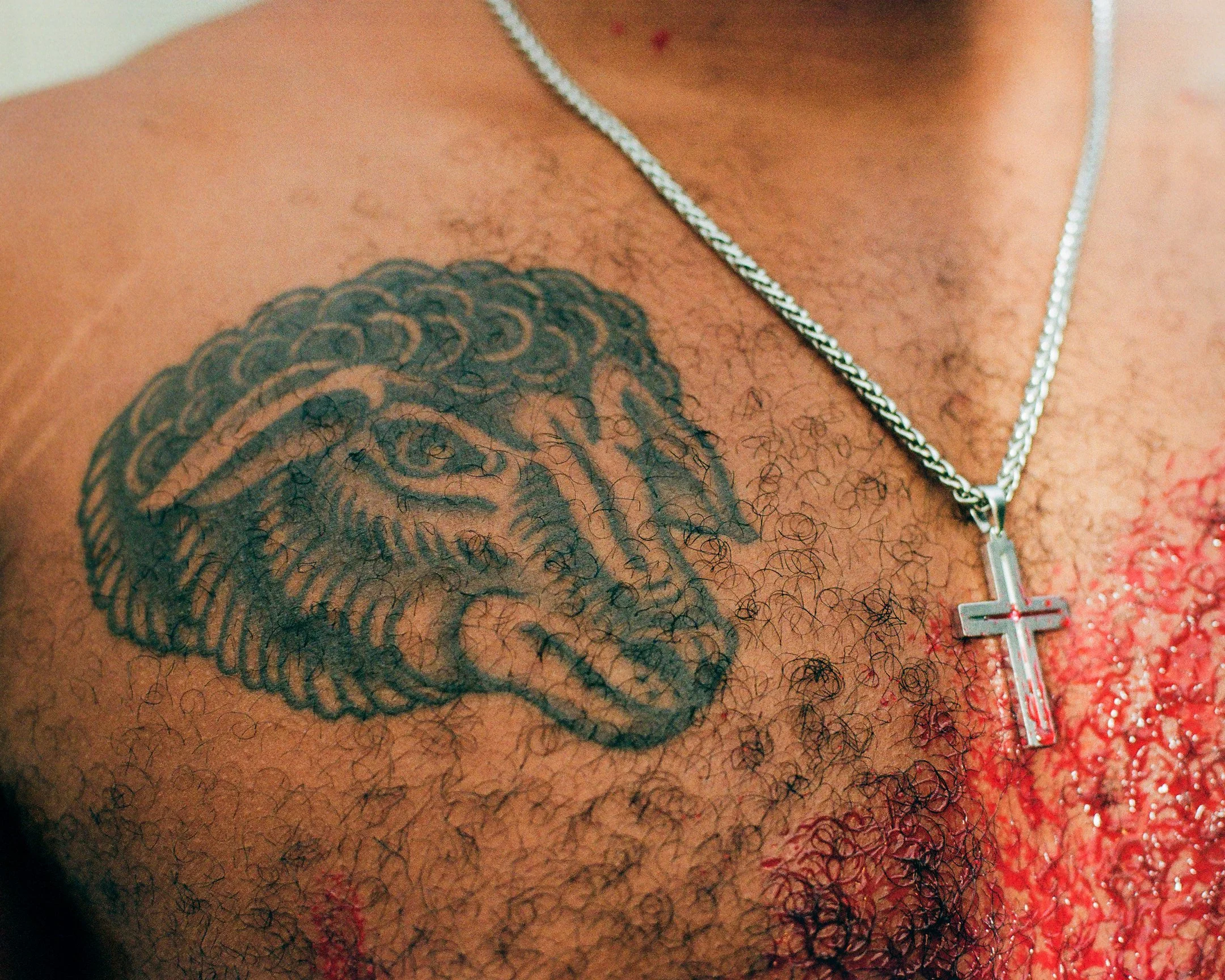 Cover Me in the Blood Portrait #4, 12x16, 2025