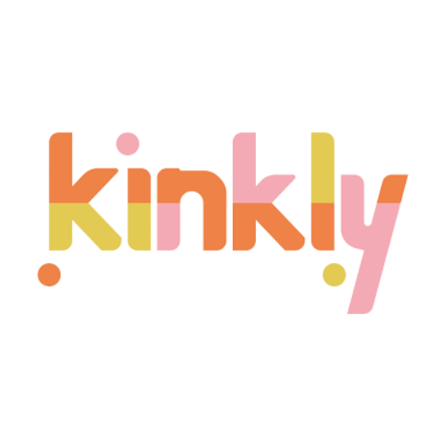 The orange, yellow, and pink Kinkly logo on a white background