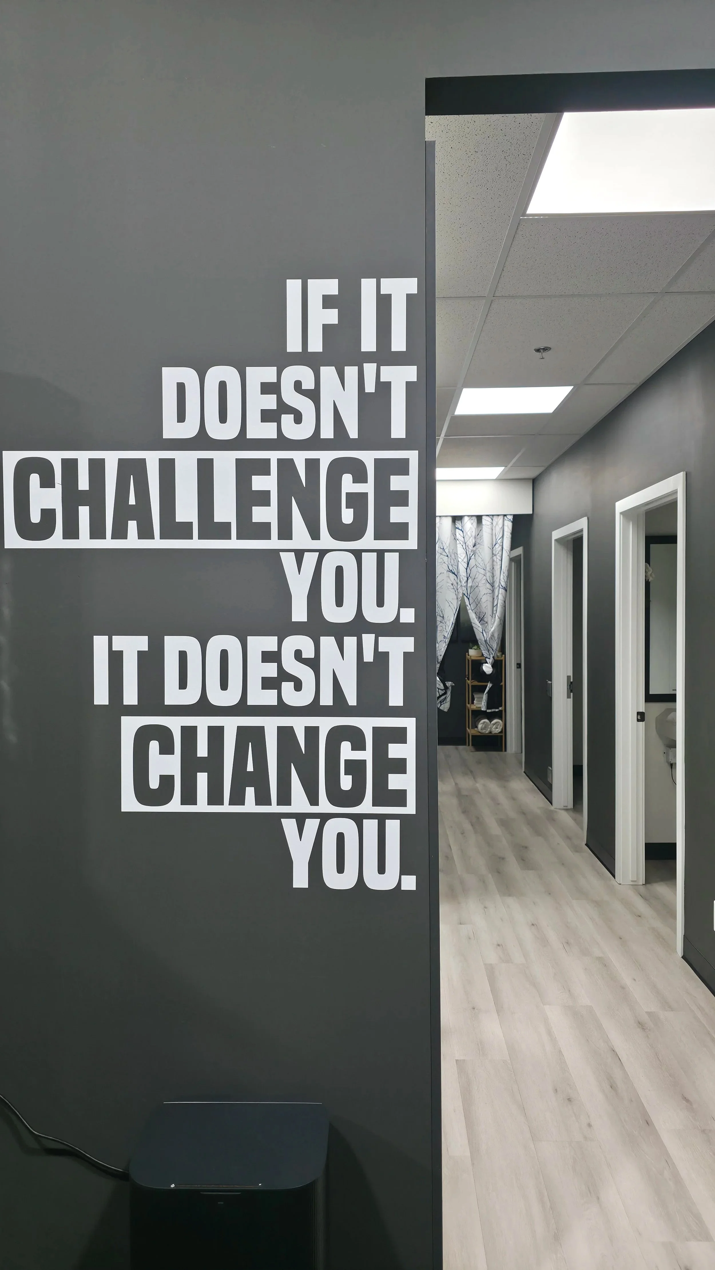 Metric Fitness NE Calgary — inspirational quote reflecting Suraj ’s strength coaching philosophy