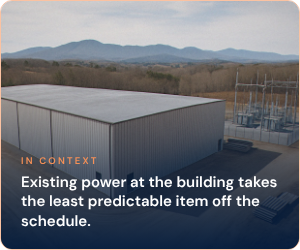 In context: existing power at an industrial building takes the least predictable item off a manufacturer's schedule