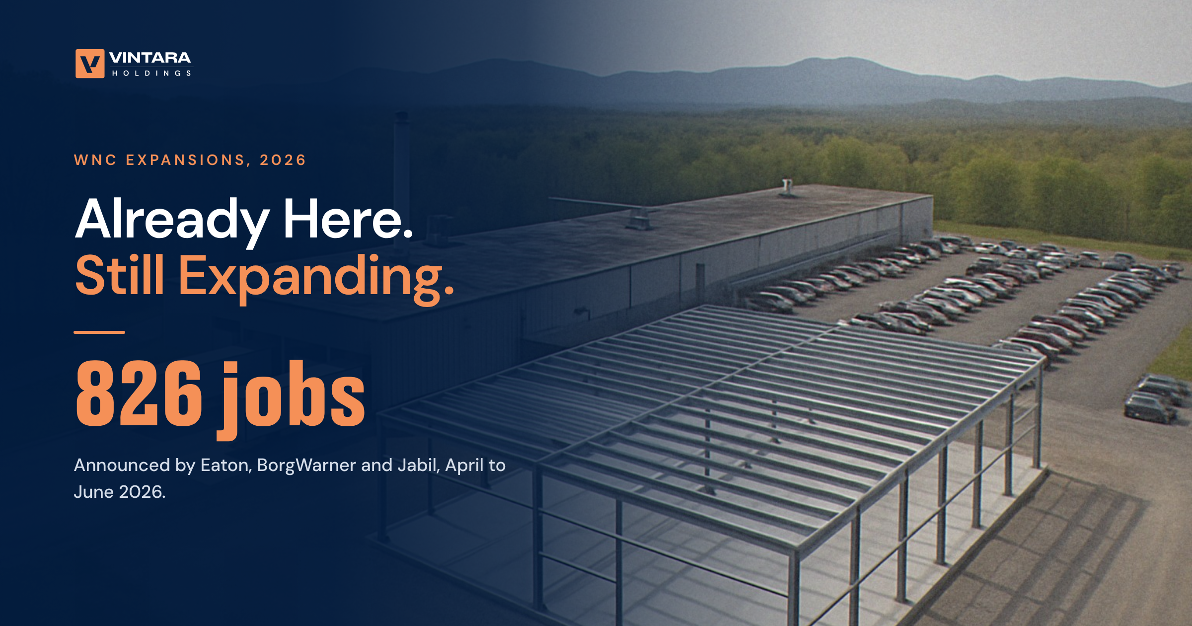 Already Here, Still Expanding: 826 jobs announced by Eaton, BorgWarner and Jabil in Western North Carolina, April to June 2026