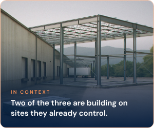 In context: two of the three expansions are building on sites they already control