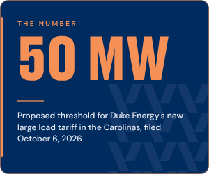 50 MW: the proposed threshold for Duke Energy's new large load tariff in the Carolinas, filed October 6, 2026