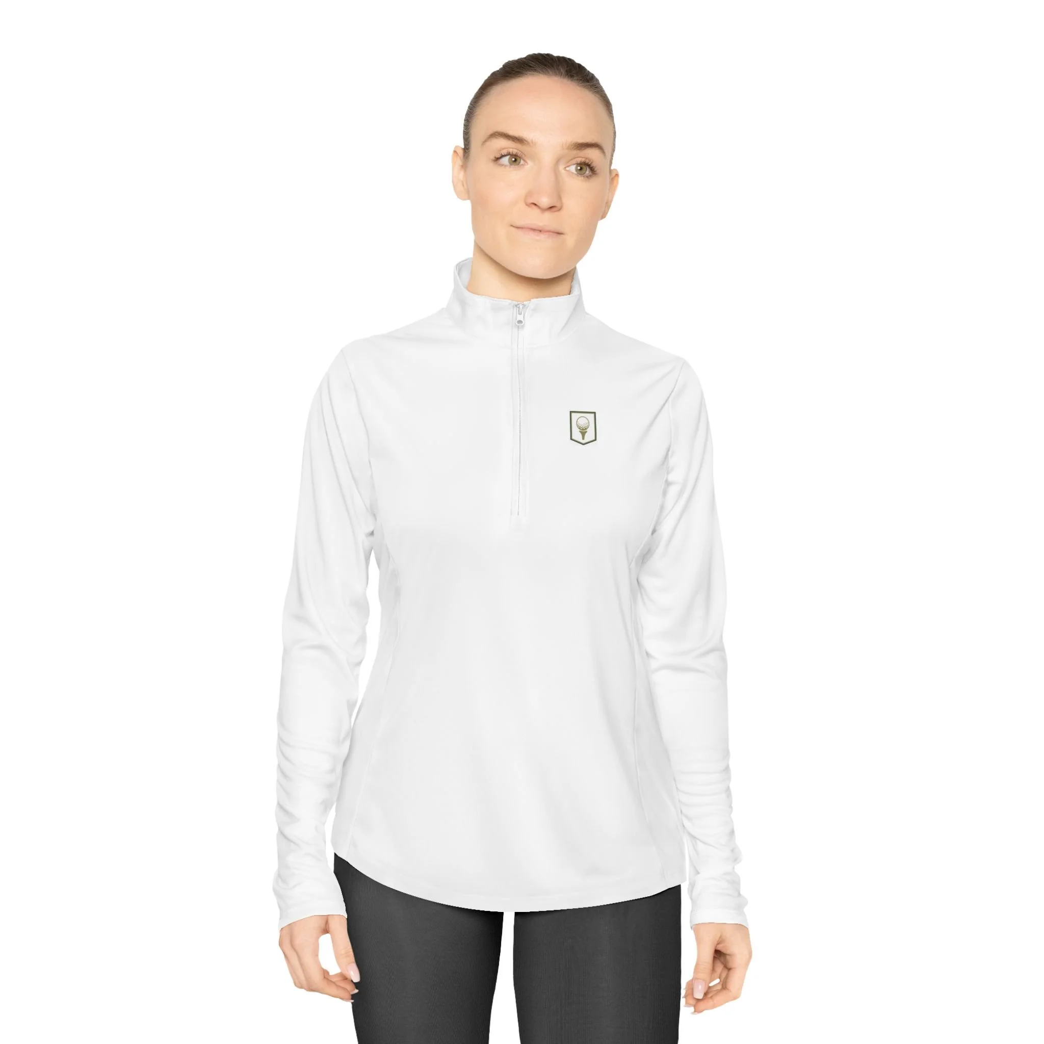TGR Ladies Quarter-Zip Pullover — Minimalist Crest Logo Performance Top
