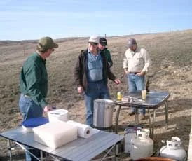 Fish fry at the Shack, Spring 07