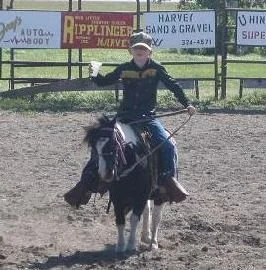 Douglas and Spotsie-competing in Water Pail Race