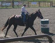 Lexi and Midget-competing in Barrels