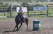 Lexi and Midget-competing in Barrels