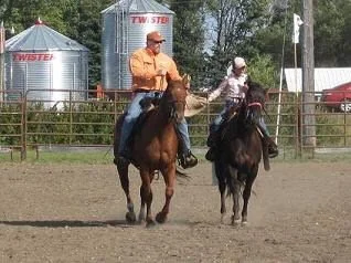 David on Cake and Lexi on Midget in the Sack Race
