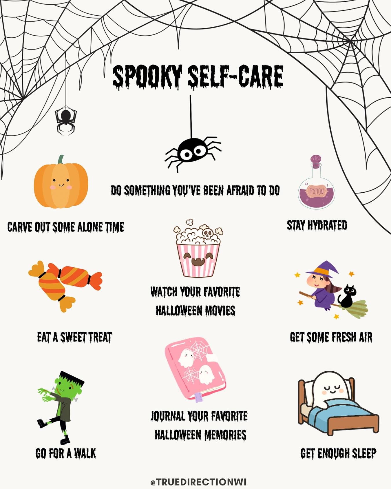 Mental health doesn&rsquo;t have to be spooky! Take care of yourself this season 🧡

Happy Halloween from True Direction Counseling🎃👻