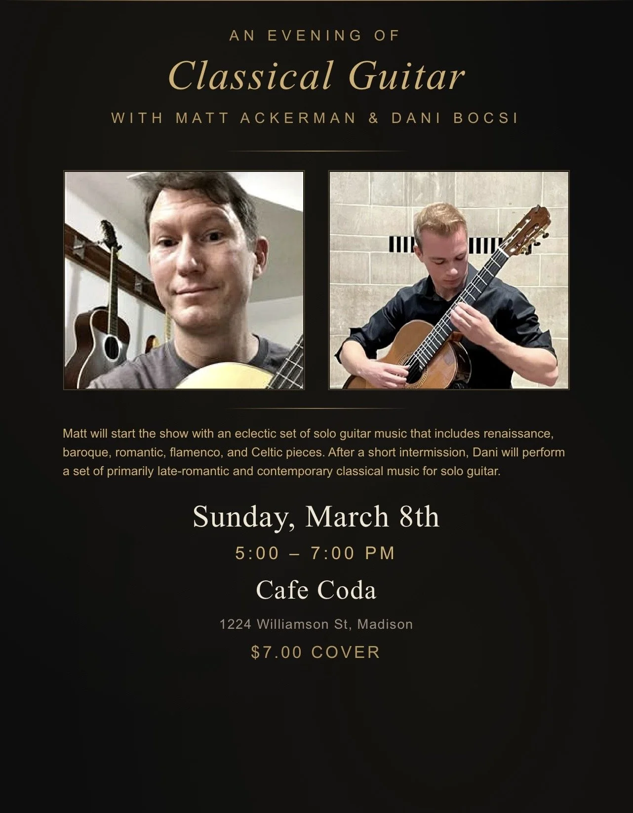 Classical Guitar Concert with Dani and Matt