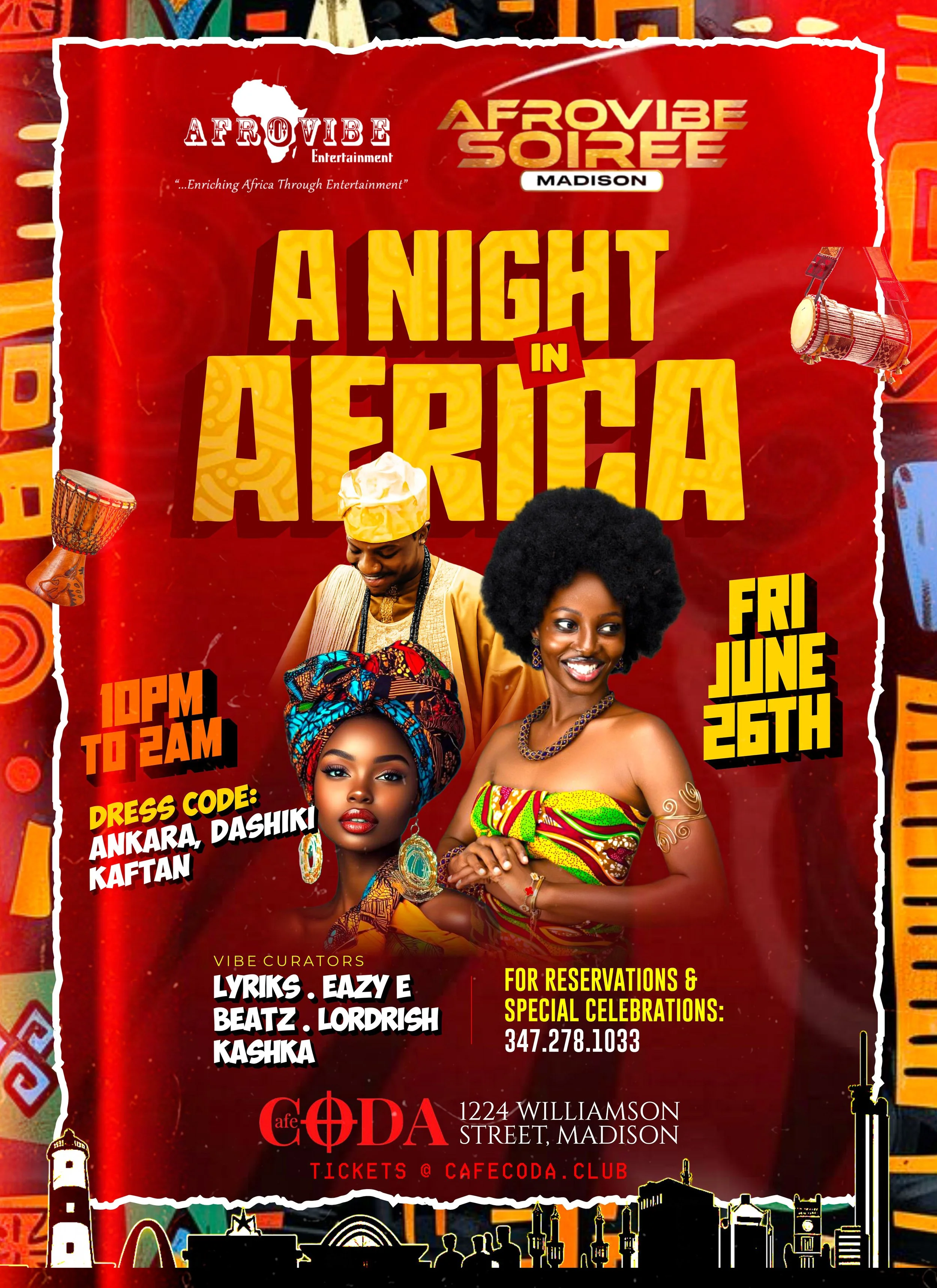 Afrovibe Entertainment and Afrovibe Soiree Madison: A Night in America