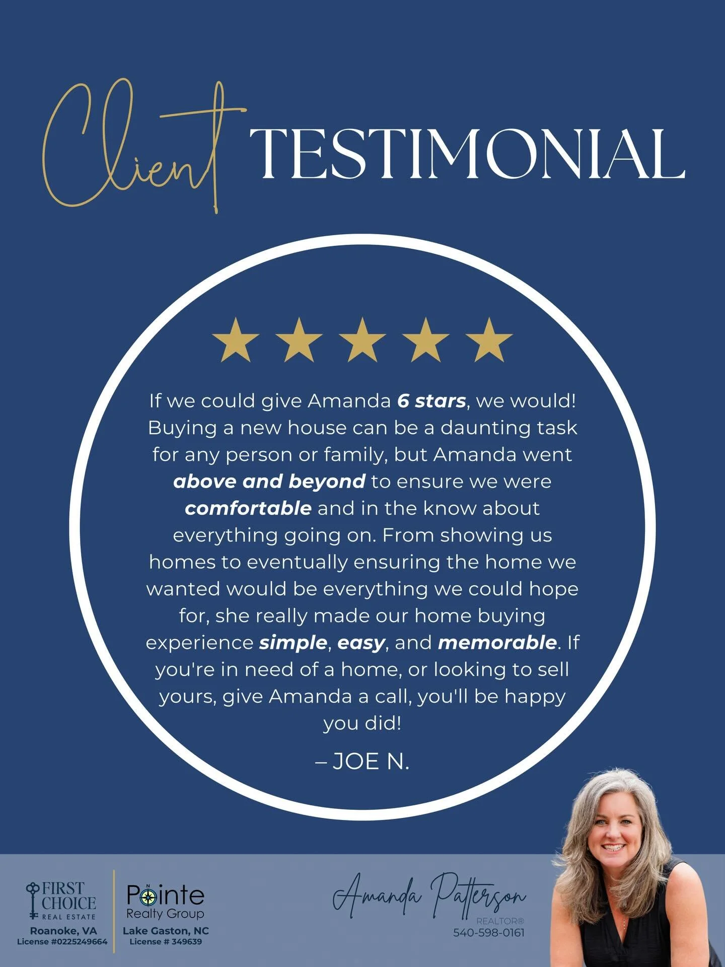 It means everything to be trusted with such big moments. Their five-star experiences say it best.

#realestate #realtorlife #testimonial #5starreview #roanokeva