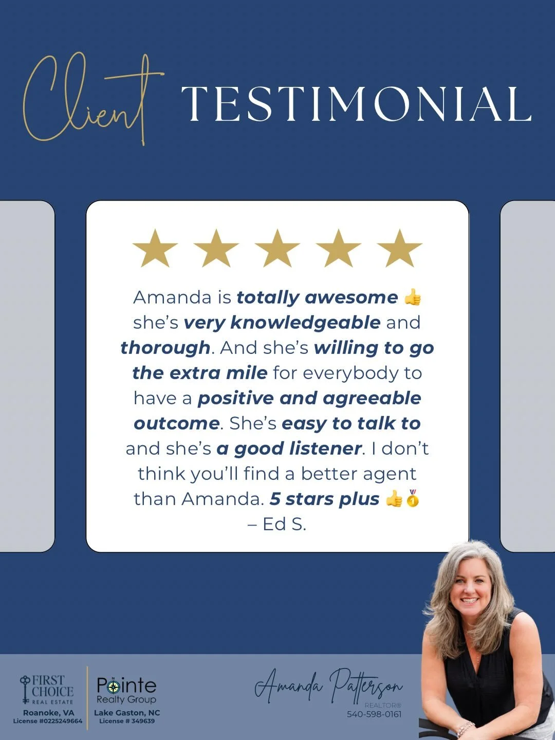 Five-star experiences, happy clients, and homes they love. I&rsquo;m grateful to be part of the these moments. See what they had to say. 🌟

#realestate #realtor #testimonial #5starreview #roanokeva