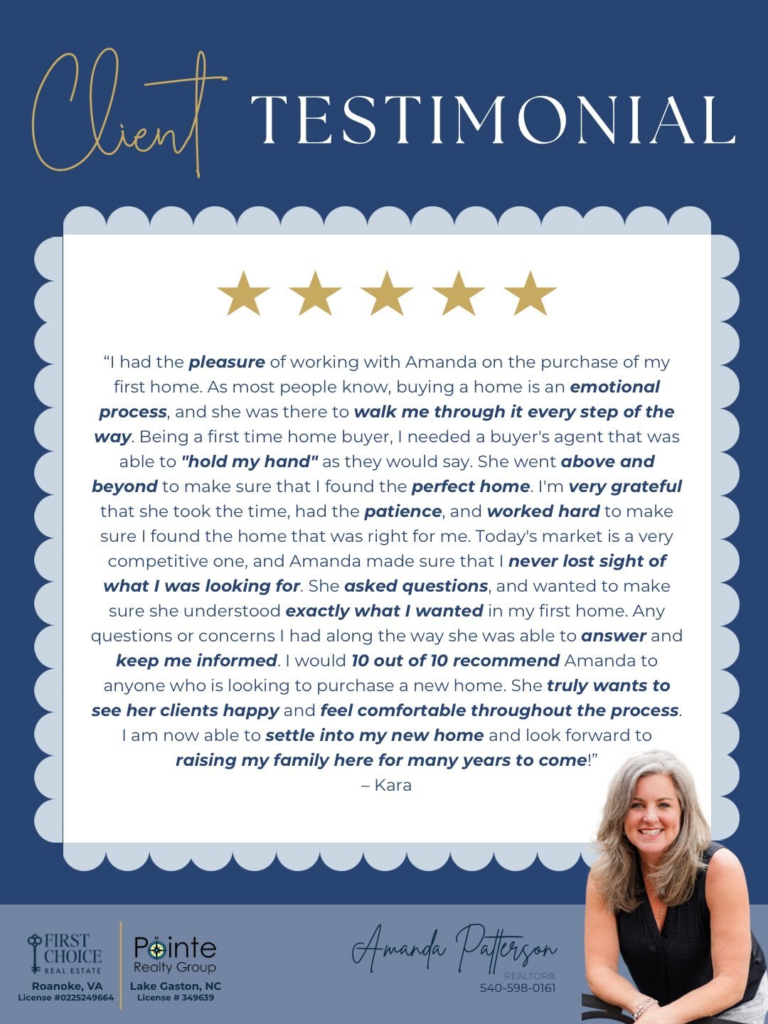 No two moves are ever the same, but the goal is always the same: to make the process feel supported, smooth, and stress-free. So grateful for these kind words. 🤍

#realestate #realtor #testimonial #5starreview #roanokeva