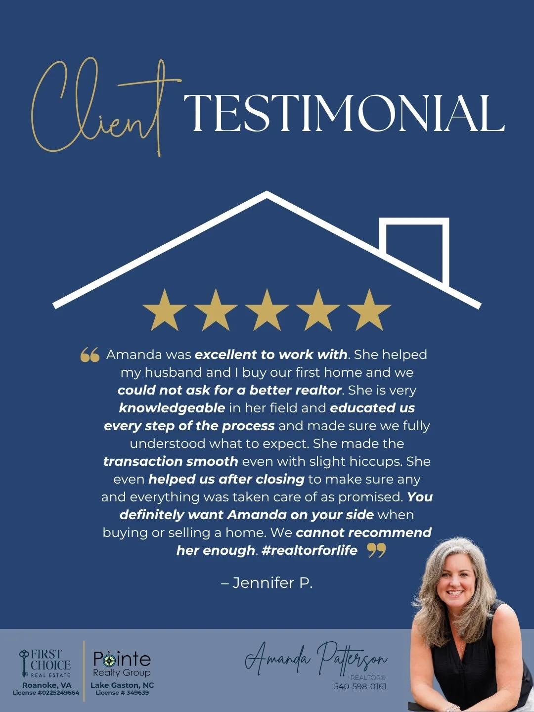 The proof is in my clients&rsquo; words: five-star service grounded in trust, care, and results. See what it&rsquo;s like to work with me, through their eyes and experiences. 

#realestate #realtor #testimonial #5starreview #roanokeva