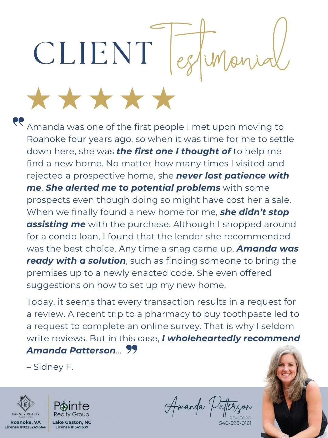 Being trusted with life&rsquo;s biggest moves never gets old. So grateful for the amazing clients who allow me to be part of their journey. Take a look at what they had to say. ✨

#realestate #realtor #testimonial #5starreview #roanokeva
