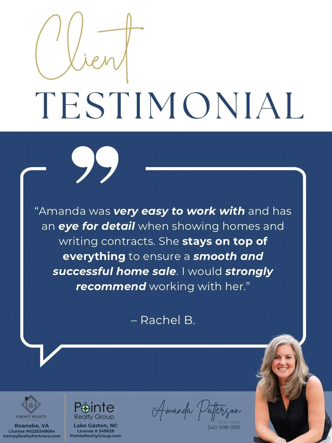 The best part about what I do? The people I get to help along the way. I&rsquo;m thankful for every client who trusts me with their home journey. Take a look at what they shared. ⭐️

#realestate #realtor #testimonial #5starreview #roanokeva