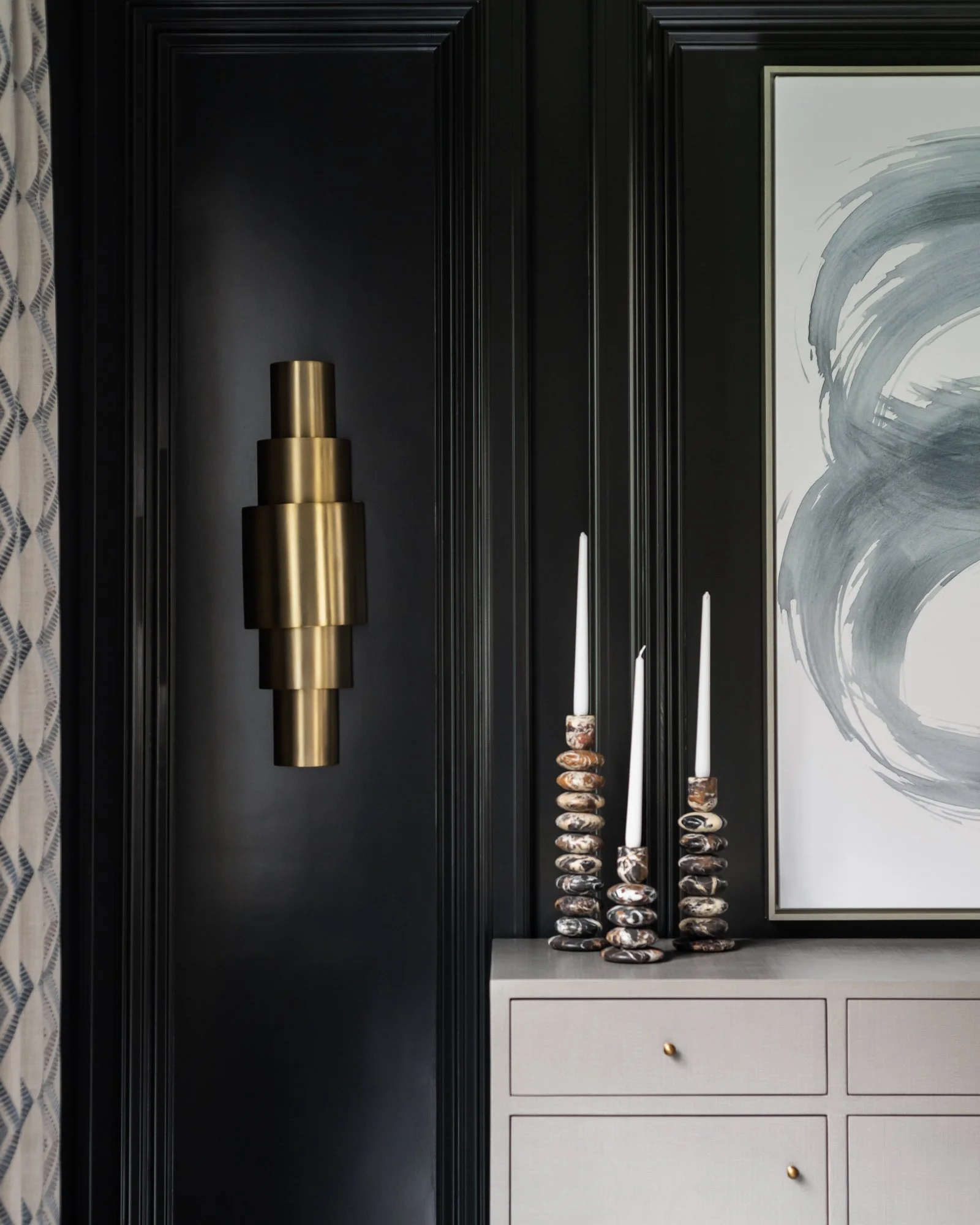 Bold, colorful interior design transforming a builder-grade home in the Bright & Bold at Noble project by Melissa’s Designs.