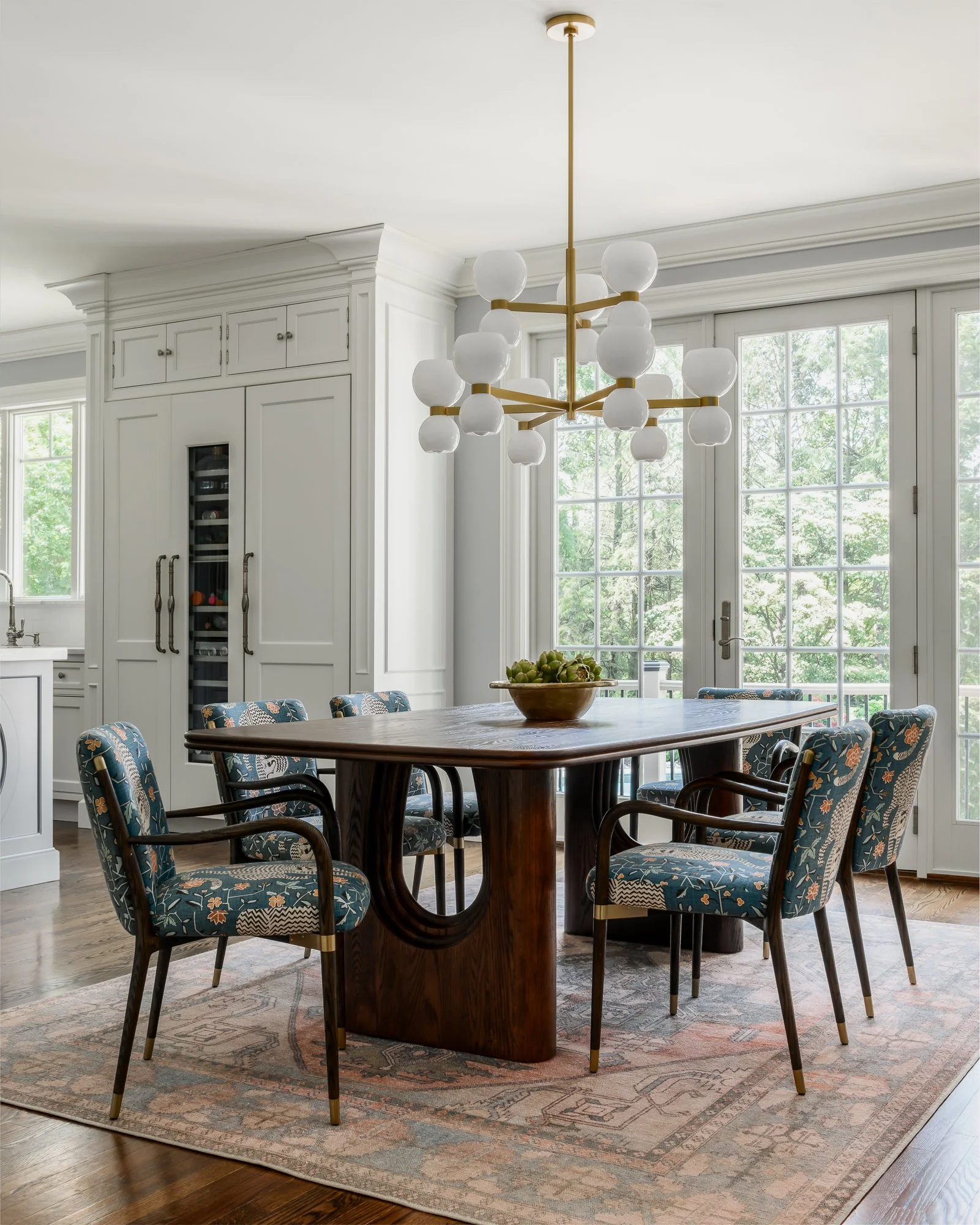 Playful, whimsical interior design with layered textures in the Old Acres Whimsy project by Melissa’s Designs.