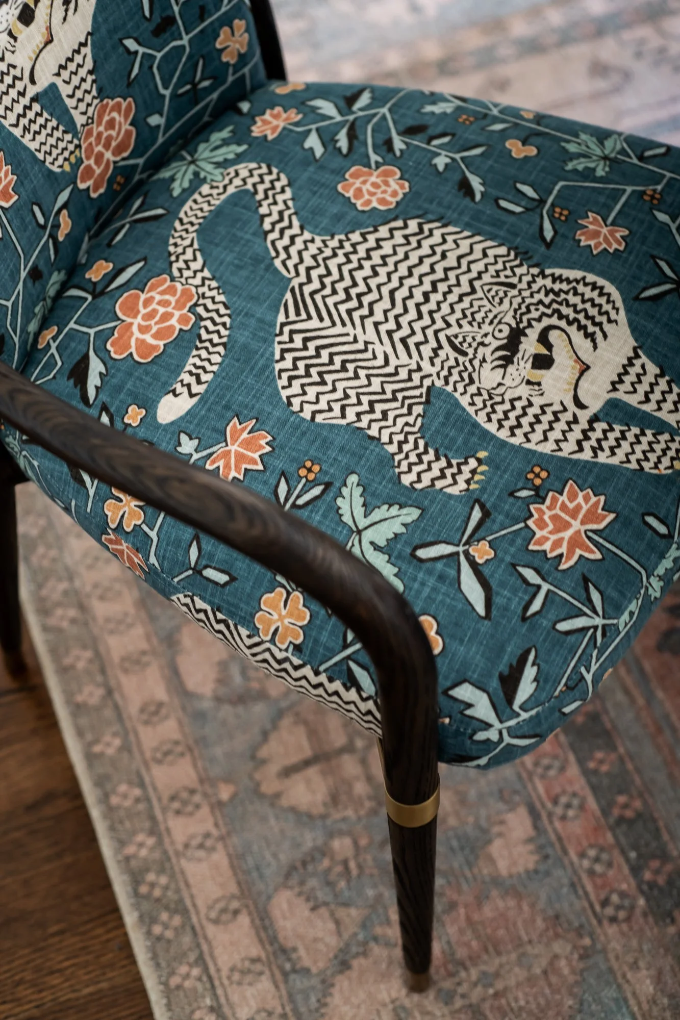 Playful, whimsical interior design with layered textures in the Old Acres Whimsy project by Melissa’s Designs.