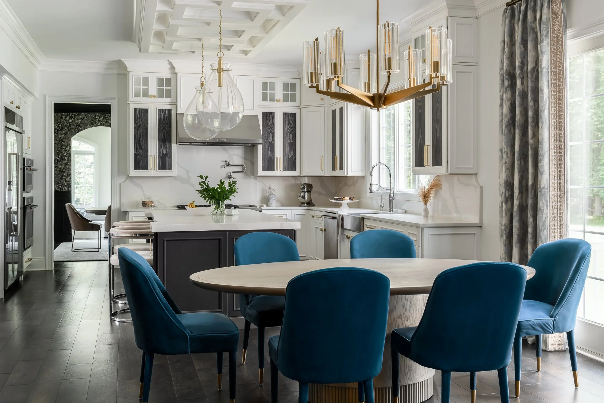 Bold, colorful interior design transforming a builder-grade home in the Bright & Bold at Noble project by Melissa’s Designs.