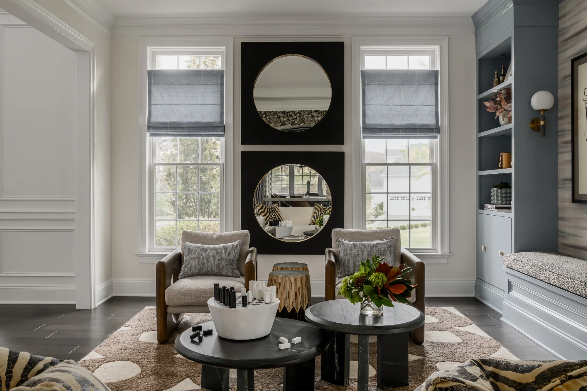 Bold, colorful interior design transforming a builder-grade home in the Bright & Bold at Noble project by Melissa’s Designs.